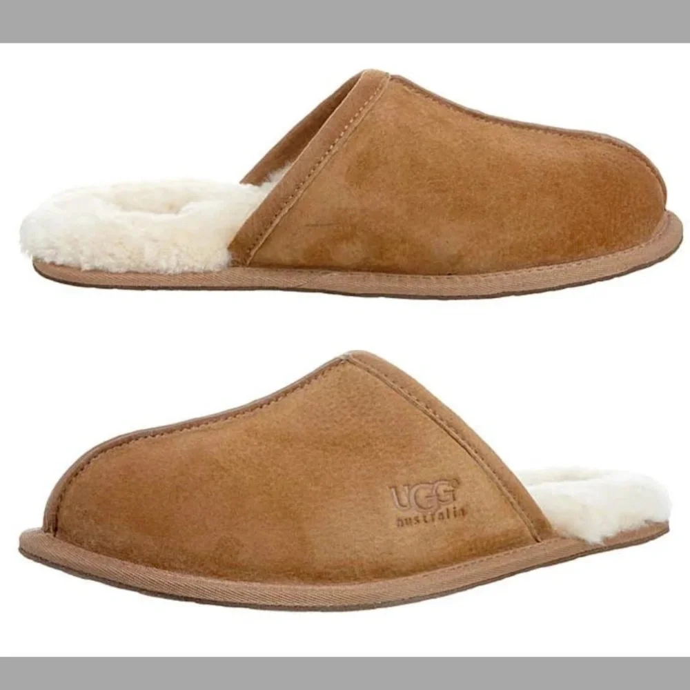 NEW $90 UGG [ Men size 18 US ]‎ Scuff Slipper Shoes in Chestnut Suede